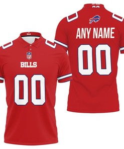 Stylish Buffalo Bills Fans Unite: Red Color Rush Jersey NFL American Football Custom Gift for Bills Fans Polo Shirt