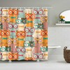 Stylish Cat Shower Curtain, Cute Feline Animal Fabric Bathroom Decor, Housewarming Gift for Cat Lovers