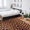 Stylish Leopard Print Non-Slip Area Rug for Living Room and Bedroom Decor with Animal-inspired Touch