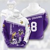 Stylish Minnesota Vikings 3D Graphic Hoodie for Men