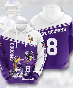 Stylish Minnesota Vikings 3D Graphic Hoodie for Men