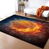 Stylish and Durable Men's Basketball Rugs: Easy to Clean and Machine Washable