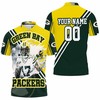 Stylishly Support Your Team with This Personalized 3D All Over Print Polo Shirt Featuring Davante Adams 17
