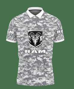 Subtle Grey 3D Printed Ram Trucks Nct-Ht Polo Shirt: Ver 1