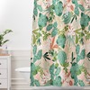 Succulent Garden Design with Pink Boho Shower Curtain, Adds a Touch of Nature to Your Bathroom Decor, Bath Curtain