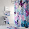 Sugar Skull Butterflies Shower Curtain with Day of the Dead Bath Items