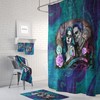 Sugar Skull Couple Shower Curtain for a Gothic Bathroom