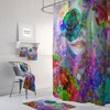 Sugar Skull Day of the Dead Shower Curtain - Colorful Fabric Bath Curtain with Matching Towels