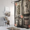 Sugar Skull Family Portrait Shower Curtain with Primitive Rustic Framed Skulls