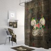 Sugar Skull Forevermore Shower Curtain Set with Bath Towel, Bath Mat, and Vintage Skulls