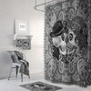 Sugar Skull Forevermore Shower Curtain Set with Skull Couple for a Gothic Bathroom Theme