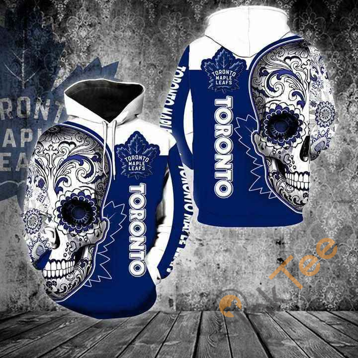 Sugar Skull Print Toronto Maple Leafs 3D Hoodie
