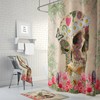Sugar Skull Shower Curtain | Day of the Dead Retro Boho Hippie Skull Design | Vintage Bath Set