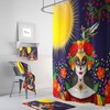 Sugar Skull Woman Shower Curtain with Vibrant Colours