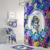 Sugar Skulls Day Of The Dead Blue Rose Miss Annie Shower Curtain Set with Optional Bath Mat and Towels for a Romantic