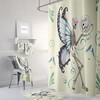 Sugar Skulls Day Of The Dead Pale Yellow Butterfly Skull Shower Curtain Set with Let's Talk It Over Quote for a Romantic
