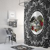 Sugar Skulls Mandala Forevermore Shower Curtain Set with Mandala Design for a Bohemian Bathroom Theme