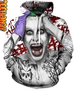 Suicide Squad Joker All Over Print 3D Hoodie with Movie Quote