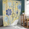 Summer Flowers Shower Curtain | Botanical Tropical Floral Farm Birds | Fabric Bathroom Curtain Set | Home Bath Decor