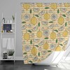 Summer Lemonade fruit Shower Curtain | Yellow lemon green leaves Bath Decor House warming Gift