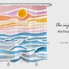 Summer Sea Colorful Art Wave Shower Curtain | Relax Time Waterproof Curtain + Hooks