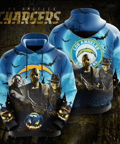 Summer Style All Over Print 3D Hoodie for Los Angeles Chargers Fans with Custom Sport Design