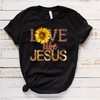 Sunflower Cross Love Like Jesus T-Shirt - Christian Sublimation Design