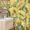 Sunflowers Shower Curtain, Beautiful Flower Design with Botanical Bathroom Curtain, Lovely Accessory for Farmhouse