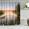 Sunrise Lake Shower Curtain | Scenic Morning Landscape | Home Bathroom Decor | Nature Theme | House Warming Gift