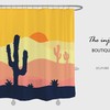 Sunset Forest Cactus Disney Shower Curtain Perfect for a Touch of Summer Vibes, Extra Thick Waterproof