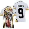 Super Bowl Champion Polo Shirt of Drew Brees from New Orleans Saints - All Over Print 3D T-Shirt with Stadium Background