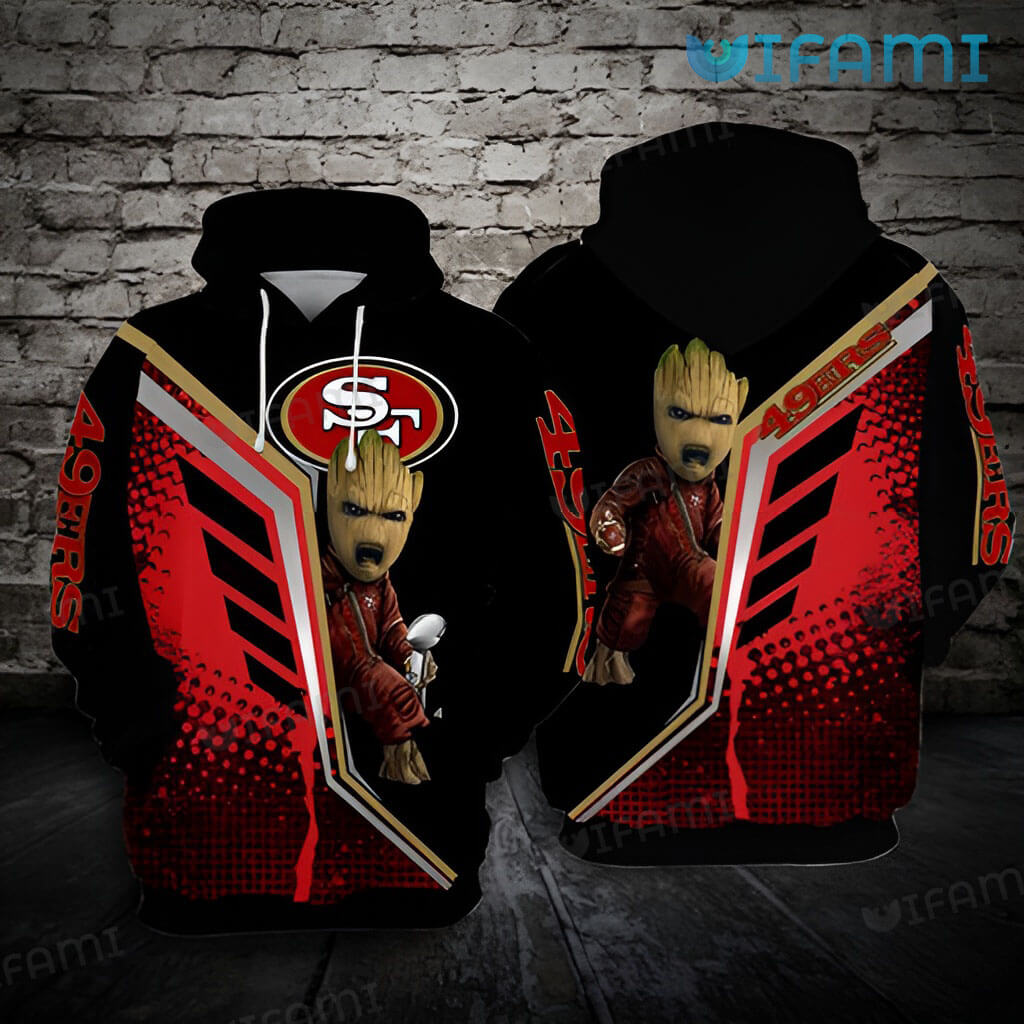 Super Bowl Trophy Groot All Over Print 3D Hoodie 3D San Francisco 49ers Gift