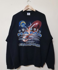 Superbowl 2000 St. Louis Rams Champion Vintage Style Sweatshirt T-shirt Ideal Gift for NFL Fans