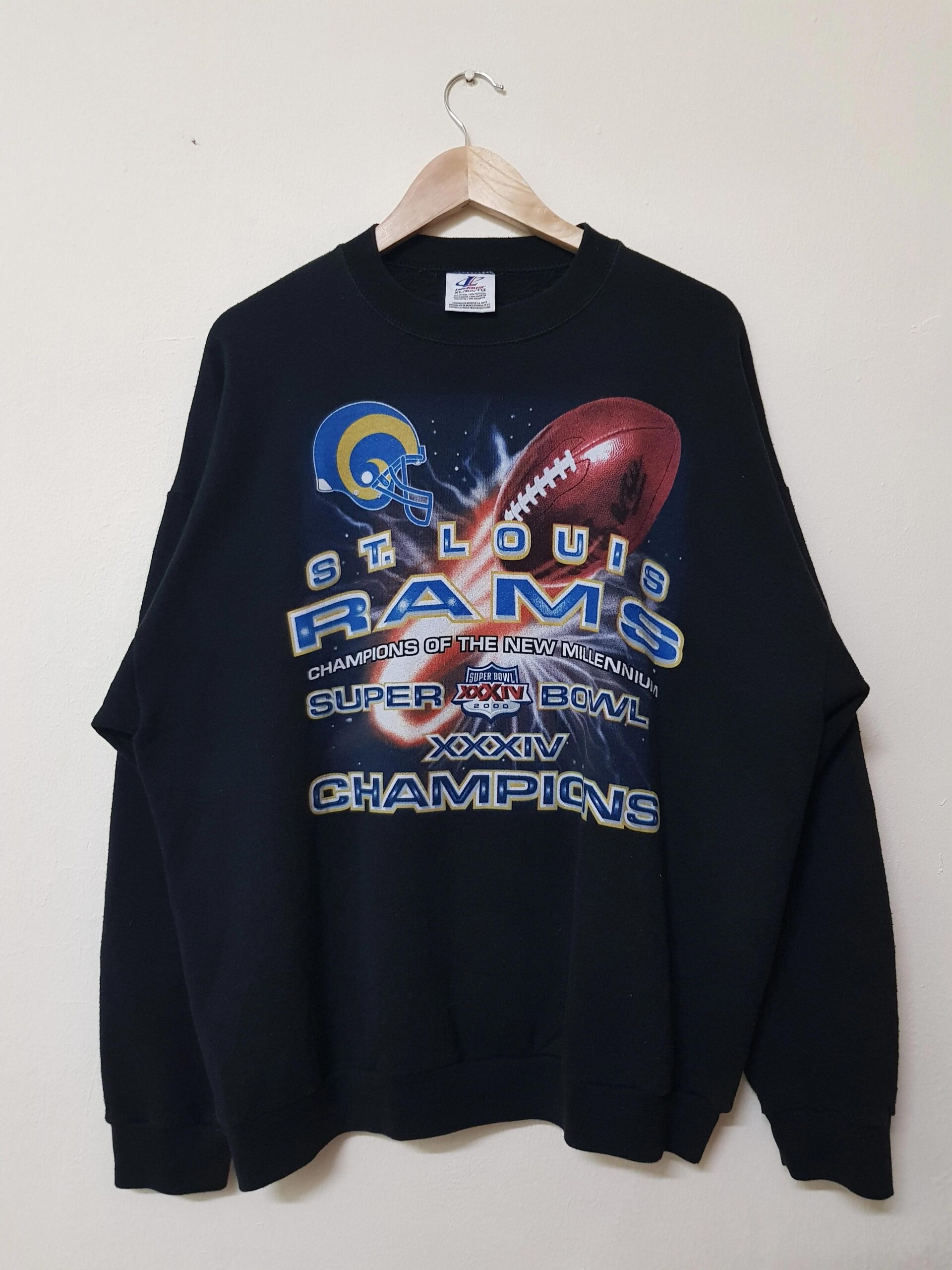 Superbowl 2000 St. Louis Rams Champion Vintage Style Sweatshirt T-shirt Ideal Gift for NFL Fans