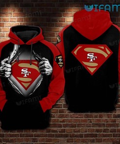 Superman Tear Out All Over Print 3D Hoodie 3D San Francisco 49ers Gift