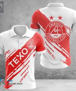 Support Aberdeen FC with a professional-looking polo shirt featuring breathable fabric and a unique all-over print!