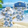 Support Getafe CF in Style with 3D Polo Shirt in All Over Print and Breathable Fabric