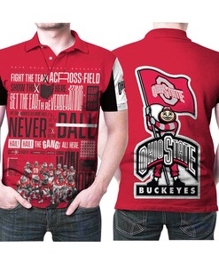 Support Your Team with Ohio State Buckeyes Fight the Team Across the Field Football University Polo Shirt
