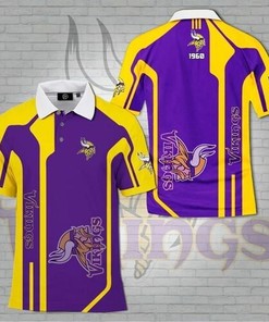 Support the Minnesota Vikings in style with this bold and unique 3D all over print polo shirt.