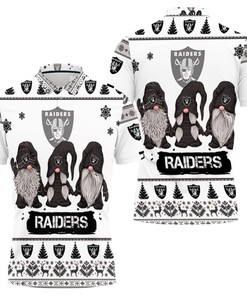 Support the Oakland Raiders in Style with Christmas Gnomes on a Fun 3D Polo Shirt with All-Over Print