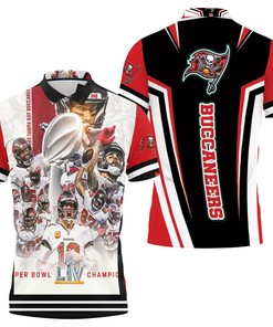 Support the Tampa Bay Buccaneers' Super Bowl Win with a Champs 3D All Over Print Polo Shirt