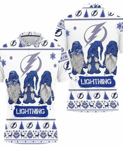 Support the Tampa Bay Lightning in Style with Christmas Gnomes on a Fun 3D Polo Shirt with All-Over Print