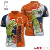 Syracuse Orange Grinch Steals Christmas with Breathable Fabric Polo Shirt