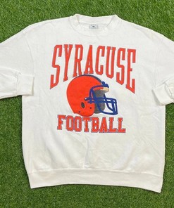 Syracuse University Football Crewneck Sweatshirt Vintage Style 90S Sweater For Any Fan