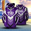 TCU Horned Frogs Premium All Over Print 3D Hoodie with Team Logo