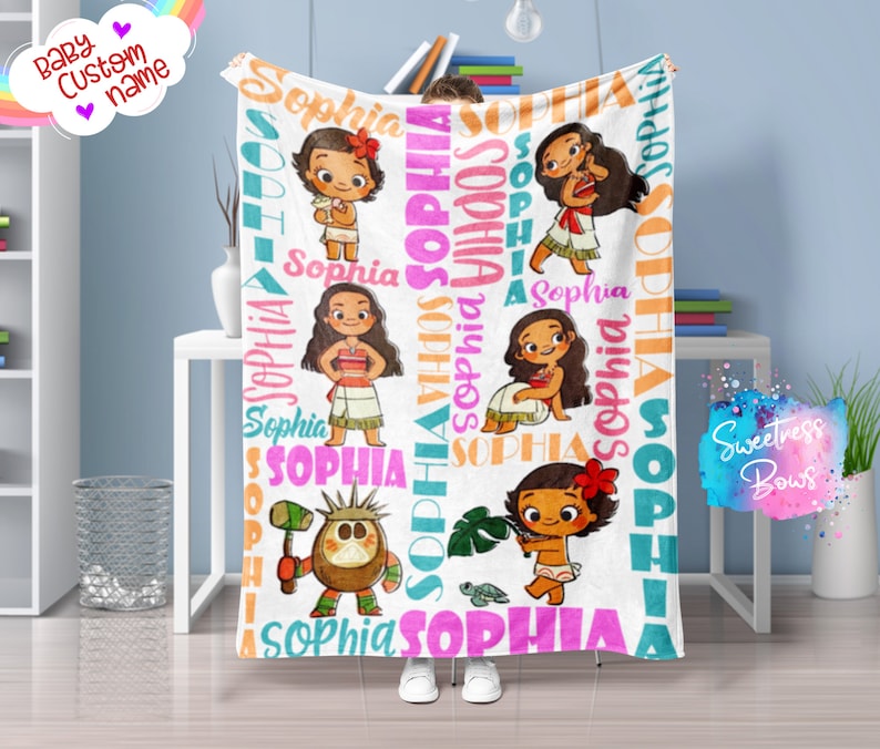 TV Show Character Disney Baby Blanket with Custom Name - Cozy and Adorable Gift - Image 2