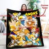 Tails Sonic and Year Blanket - Halloween and Christmas Blanket Gift with Personalization