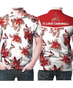 Take A Tropical Vacation with Our St. Louis Cardinals Mlb Baseball Logo Team Polo Shirt