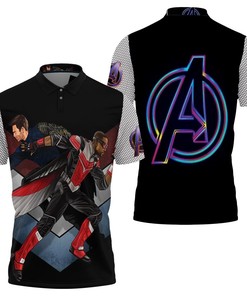 Take Your Place with The Falcon and Winter Soldier Avengers New Era 3D All Over Print Polo Shirt