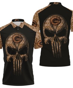 Take on game day in the Camouflage Skull Green Bay Packers American Flag 3D Jersey Polo Shirt